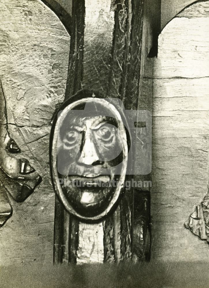 Decorative Head, St Stephen's Church, Sneinton, Nottingham, c 1948