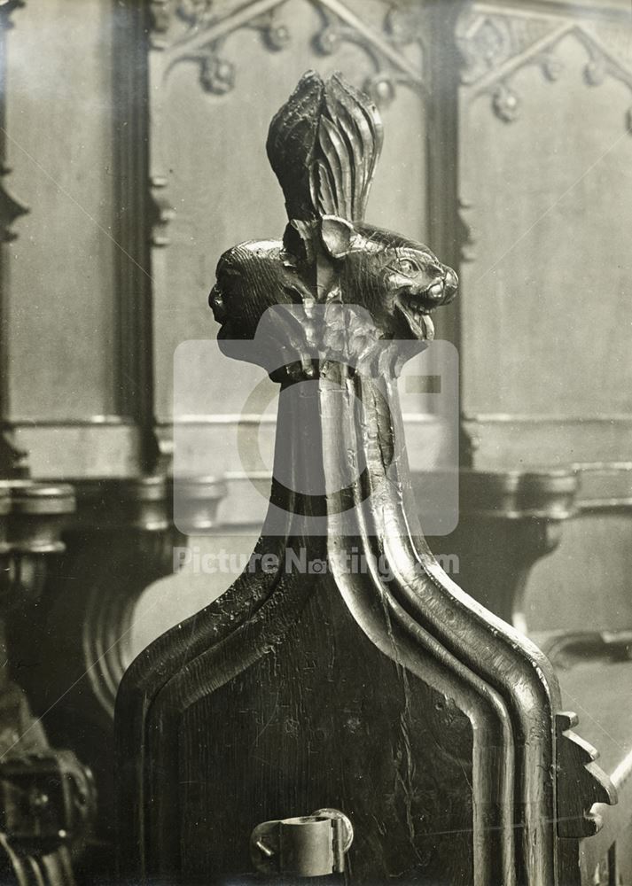 Bench End, St Stephen's Church, Sneinton, Nottingham, c 1948