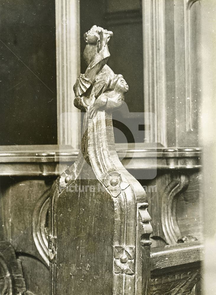 Bench End, St Stephen's Church, Sneinton, Nottingham, c 1948