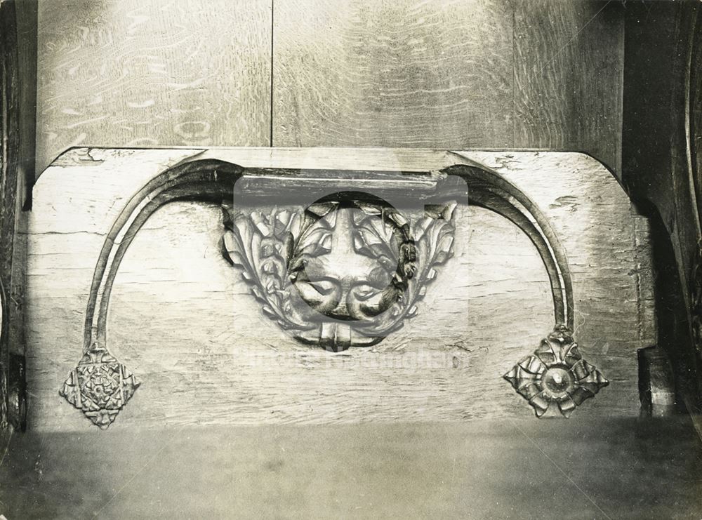 Misericord, St Stephen's Church, Sneinton, Nottingham, c 1948