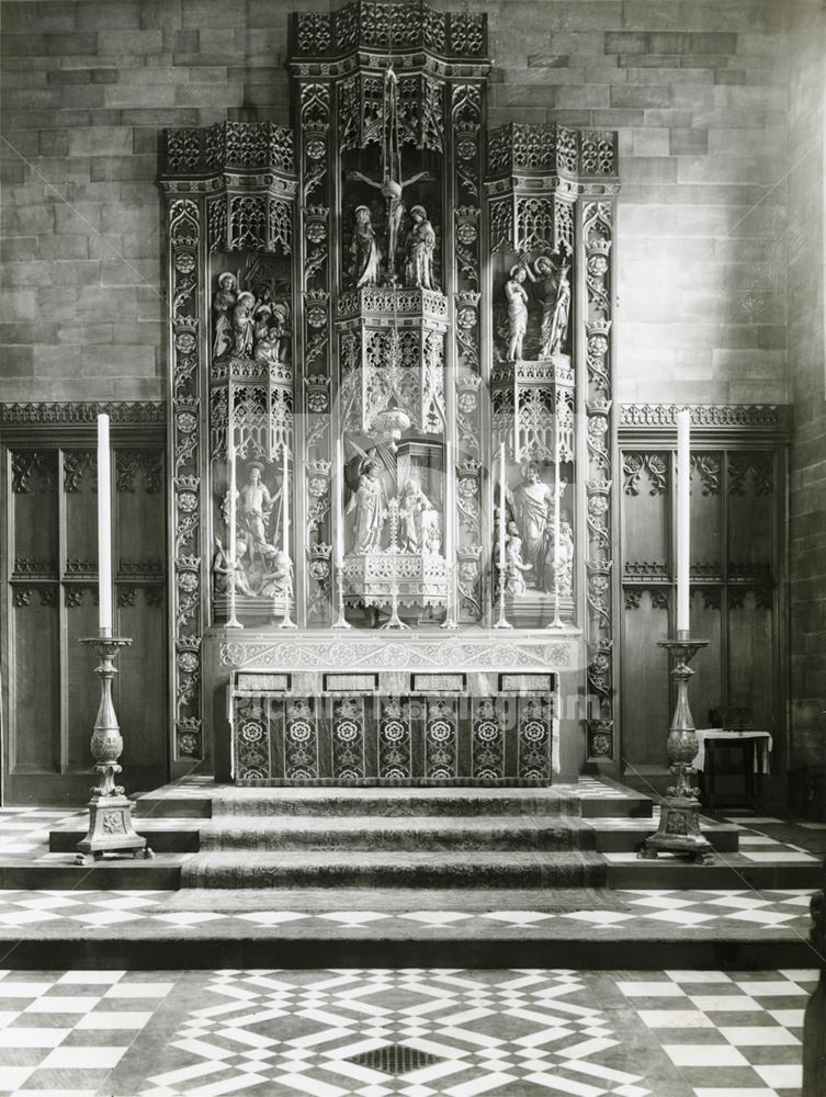 Alter and Reredos, St Stephen's Church, Sneinton, Nottingham, c 1948 