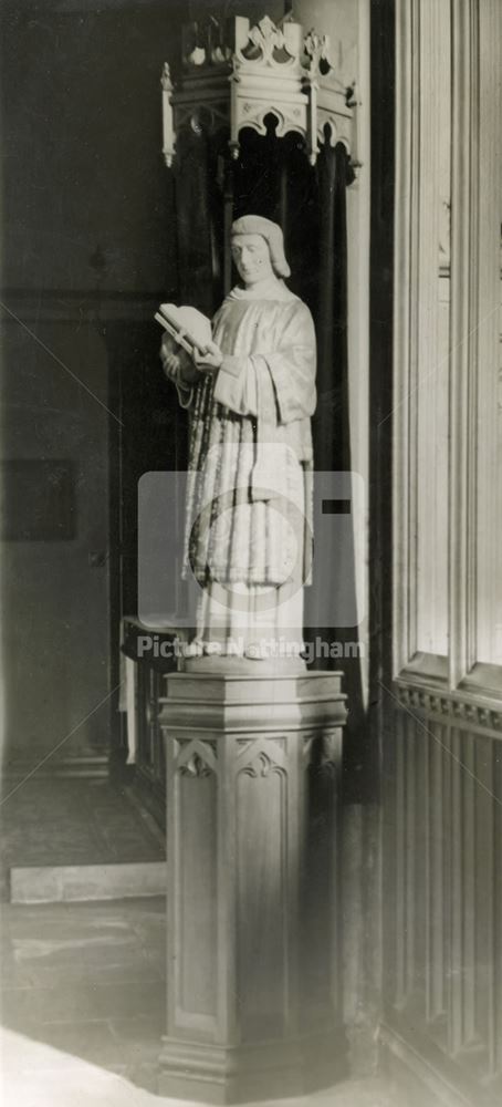 Sculpture on Pillar, St Stephen's Church Exterior, Sneinton, Nottingham, c 1948 