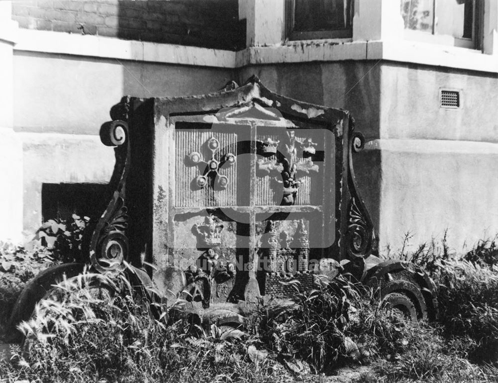 Bluecoat School Pediment, Stoney Street, Lace Market, Nottingham, 1971