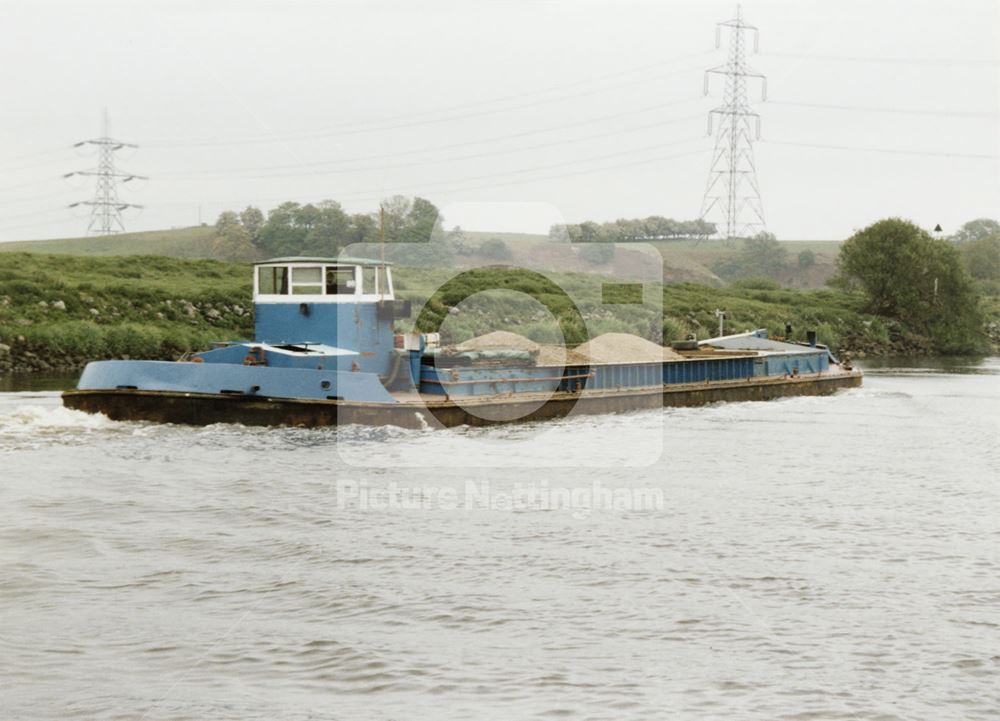 Barges on the River Trent, High Marnham, 1990