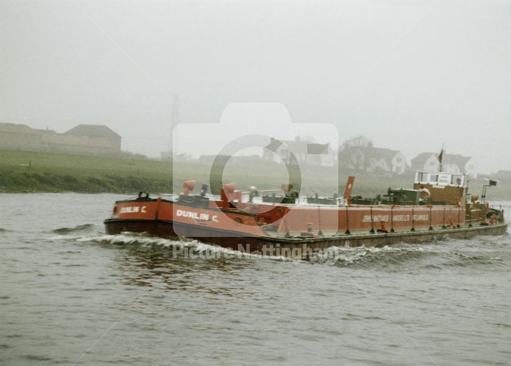 Barges on the River Trent, Torksey, 1990