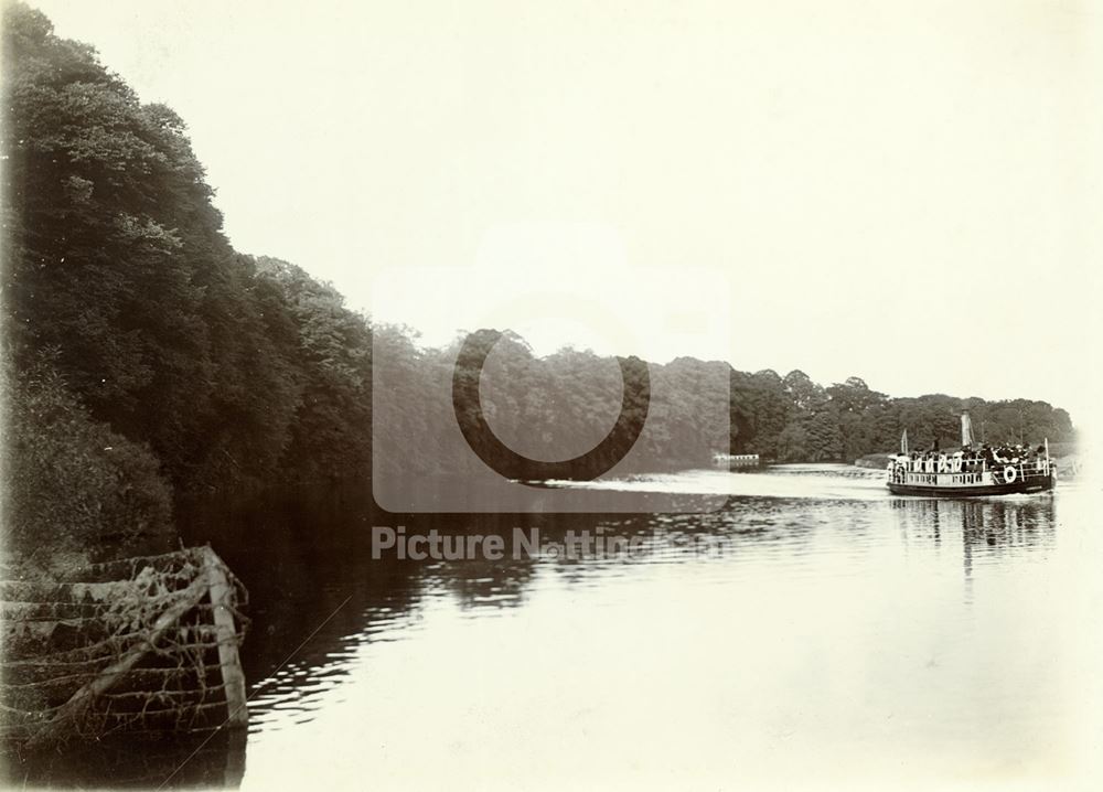 Steamer on the River Trent, Nottingham, c 1908