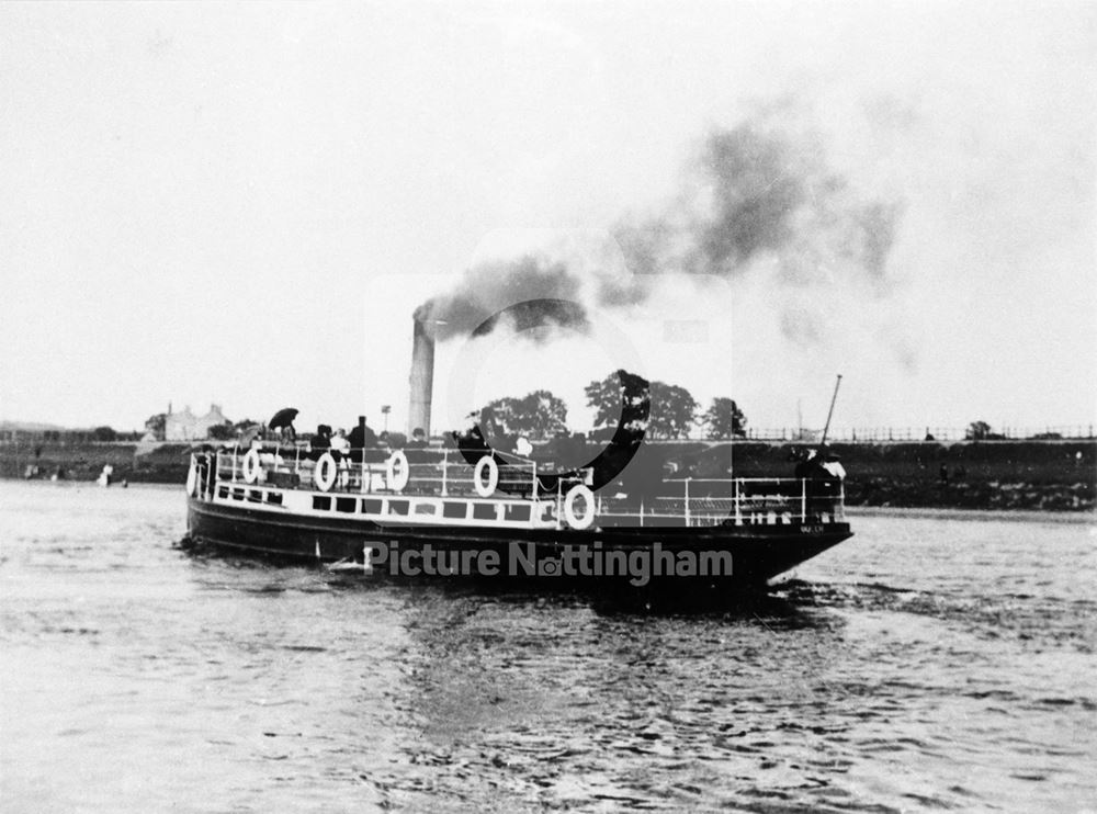 Steam Pleasure Boat, River Trent, Nottingham, c 1900