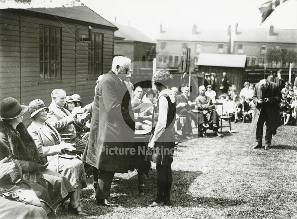 School Prize Giving, Bulwell, Nottingham, 1920s?