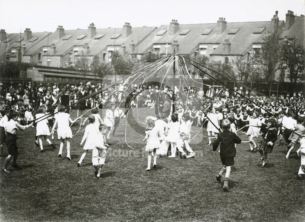 Maypole Dancing, Bulwell, Nottingham, 1920s?