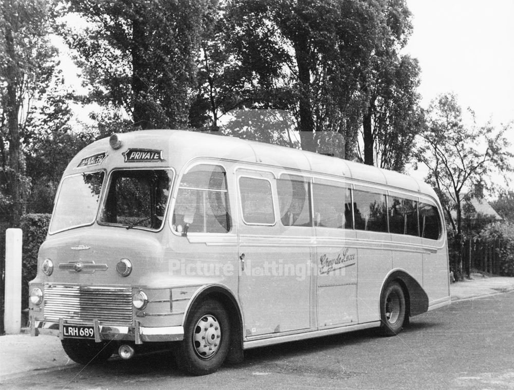 Alex Smith Coachways, Cator Lane, Chilwell, 1956