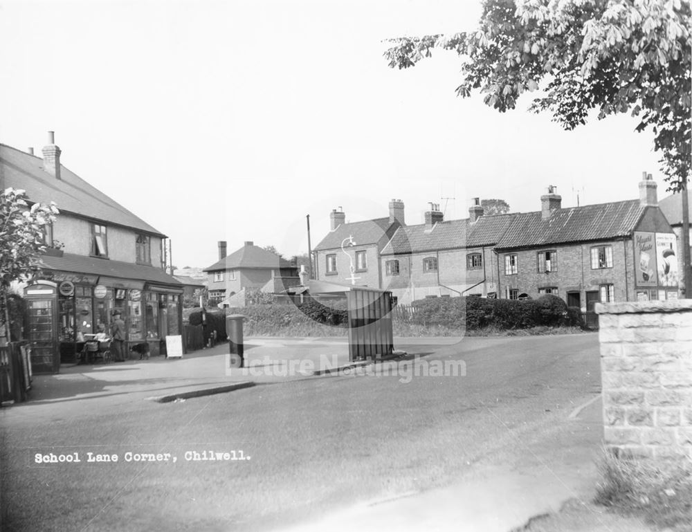 School Lane Corner, High Road, Chilwell, c 1950s