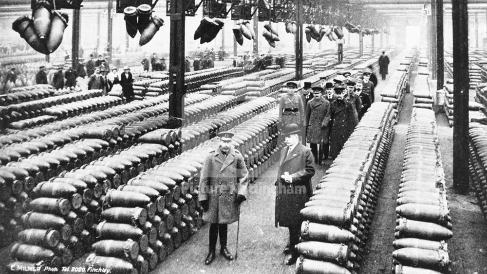 King George V visit to National Shell Filling Factory, Chetwynd Road, Chilwell,1916