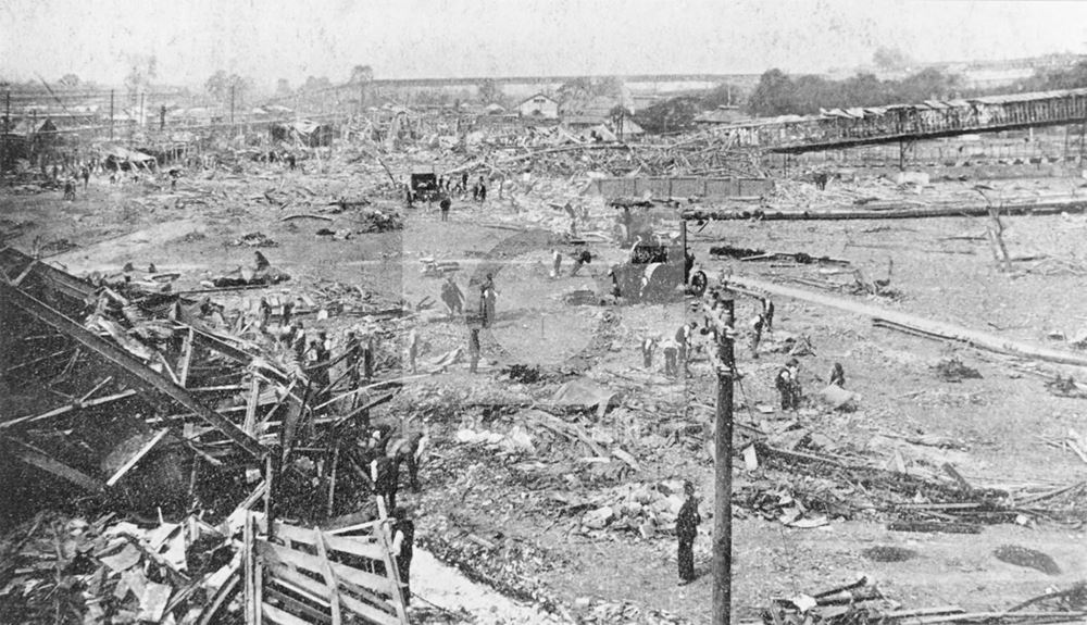 Site of Mixing House after Explosion at Chilwell Depot, Chetwynd Road, Chilwell, 1918