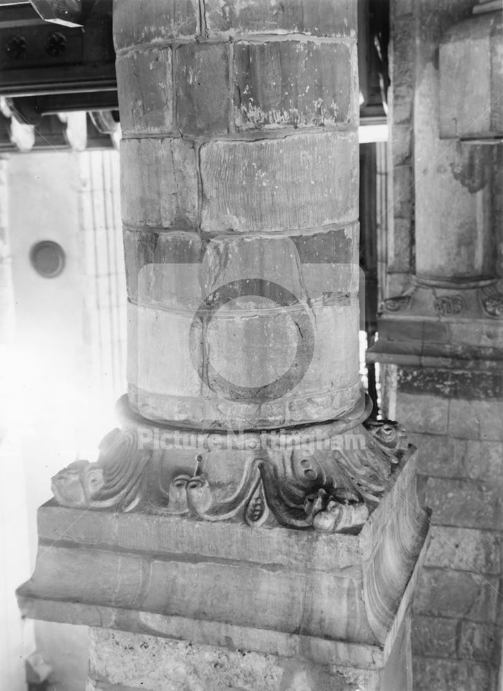 Capital in South Arcade, Parish Church of St Andrew, Main Street, Caunton, 1949