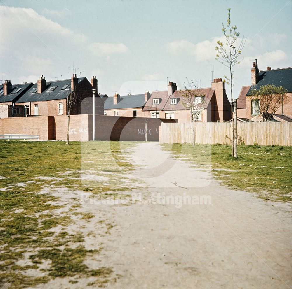 Rear View of Merchant Street, Bulwell, Nottingham, c 1970s