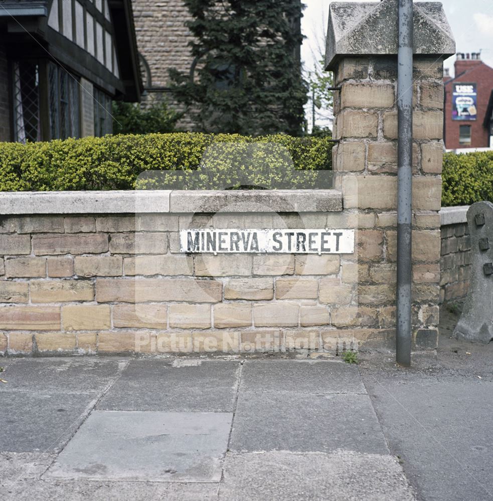 Street Sign, Minerva Street, Bulwell, Nottingham, c 1980s?