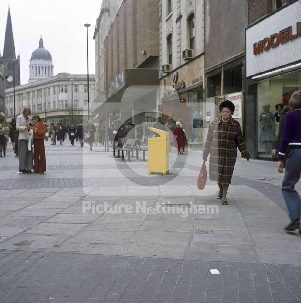 Looking North, Lister Gate, Nottingham, c 1970s