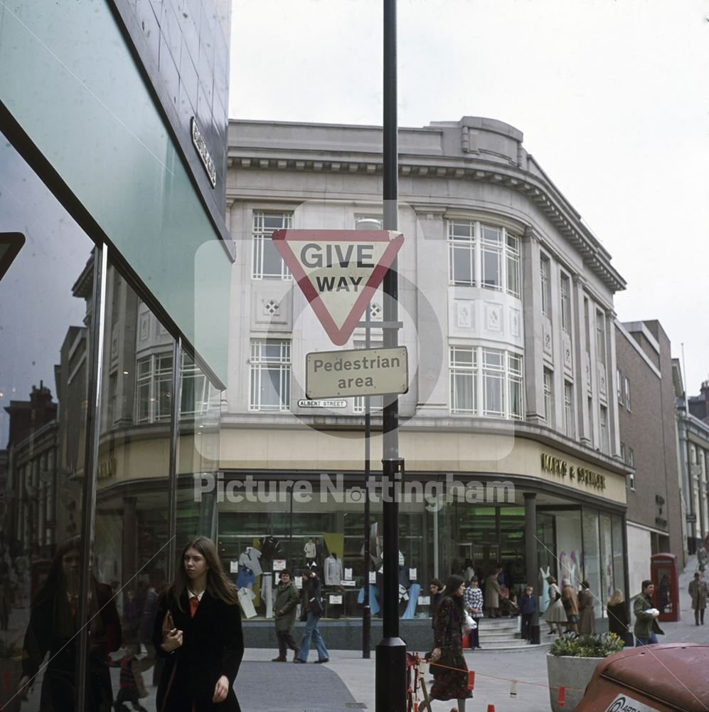 Albert Street, Nottingham, c 1975