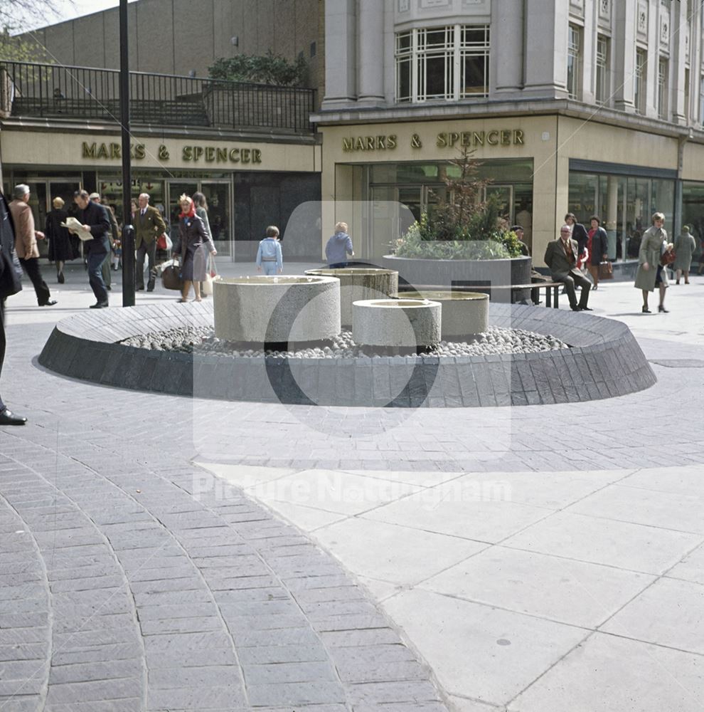 Fountains, Albert Street, Nottingham, c 1975