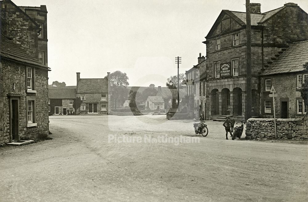 View of Provisions Store towards Market Place, Hartington, c 1900s-1910s