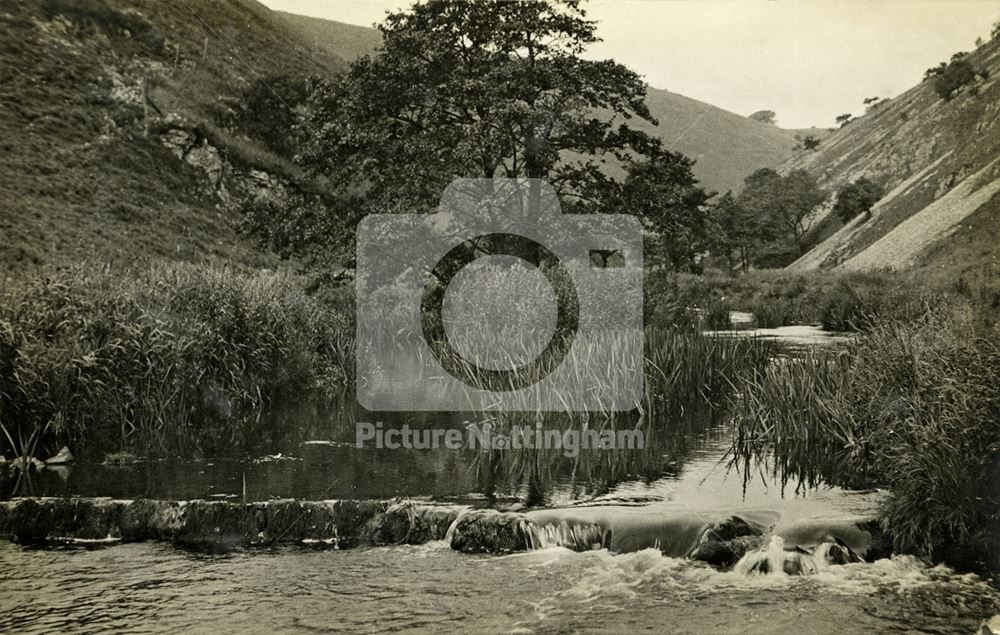 View of River Dove, Dovedale, c 1930s