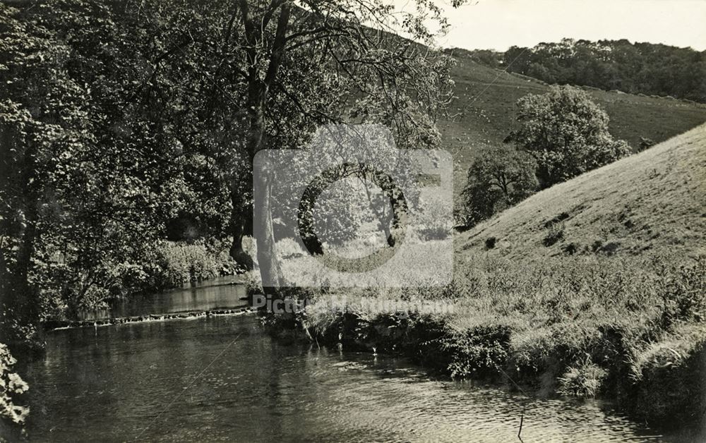 View of River Dove, Dovedale, c 1930s