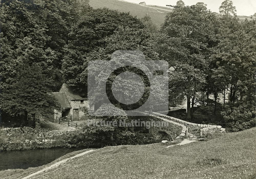 Viator's Bridge, River Dove, Milldale, c 1920s