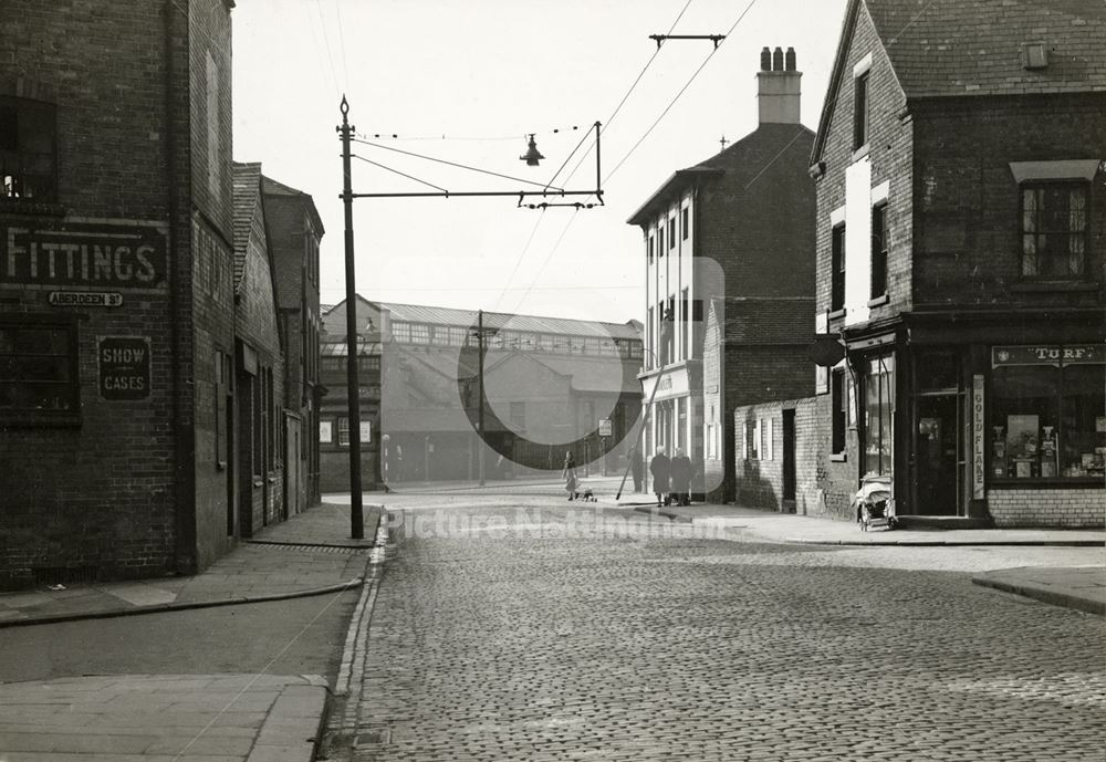 Looking Towards  Bath Street, Handel Street, Nottingham, 1950