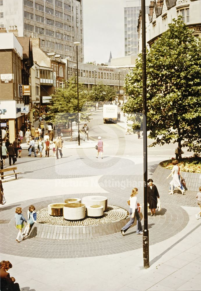 Looking North Along Wheelers Gate, Albert Street, Nottingham, c 1965