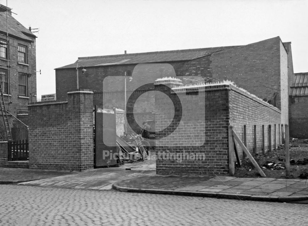 Back of John Pownall's Yard,  Alfred Street South, Nottingham, 1954