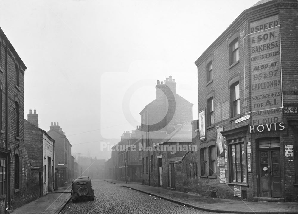 From Alfred Street South, Plantagenet Street, Nottingham, 1951