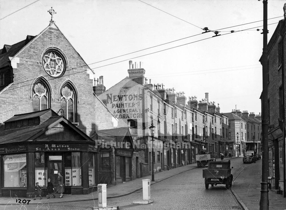 Alfred Street South Seen from St Anne's Well Road, Nottingham, 1950