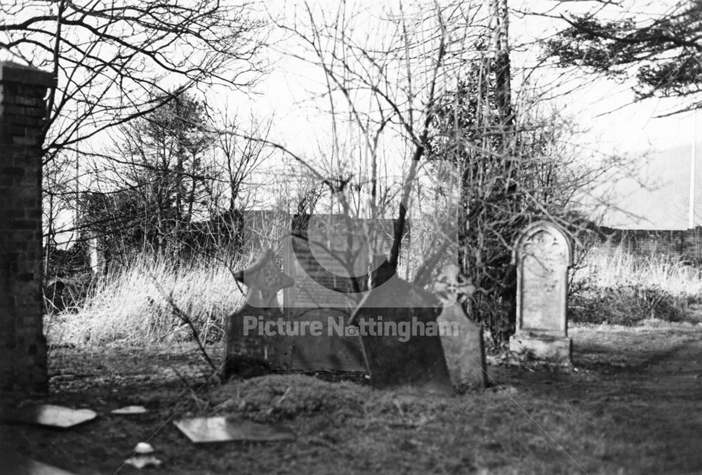 Remains of old Church Yard, Colwick Park, Nottingham,  1983