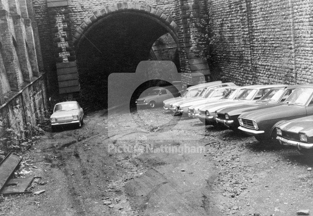 Underground Area between Ropewalk and College Street, Nottingham, c 1970