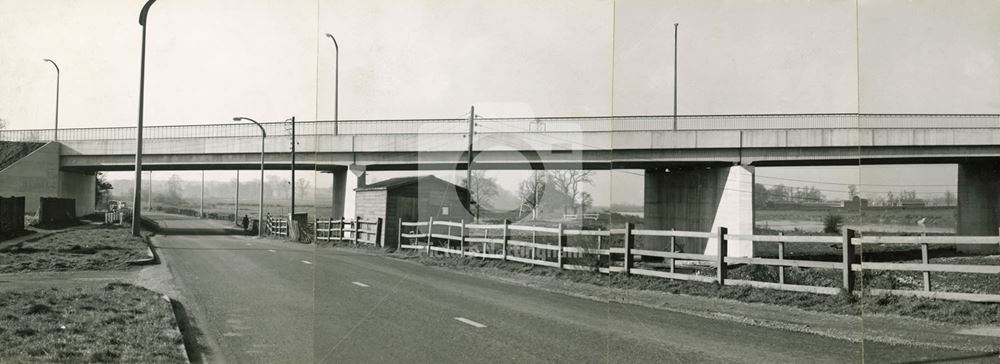 Clifton Bridge Under Construction, Clifton Boulevard, Nottingham, c 1957