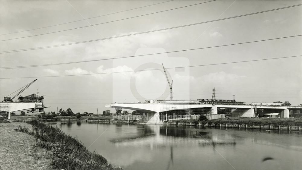 Construction of Clifton Bridge, Nottingham, c 1957