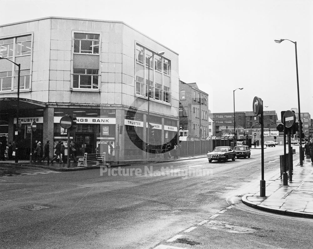 TSB Bank on Burton Street, Nottingham, c 1970