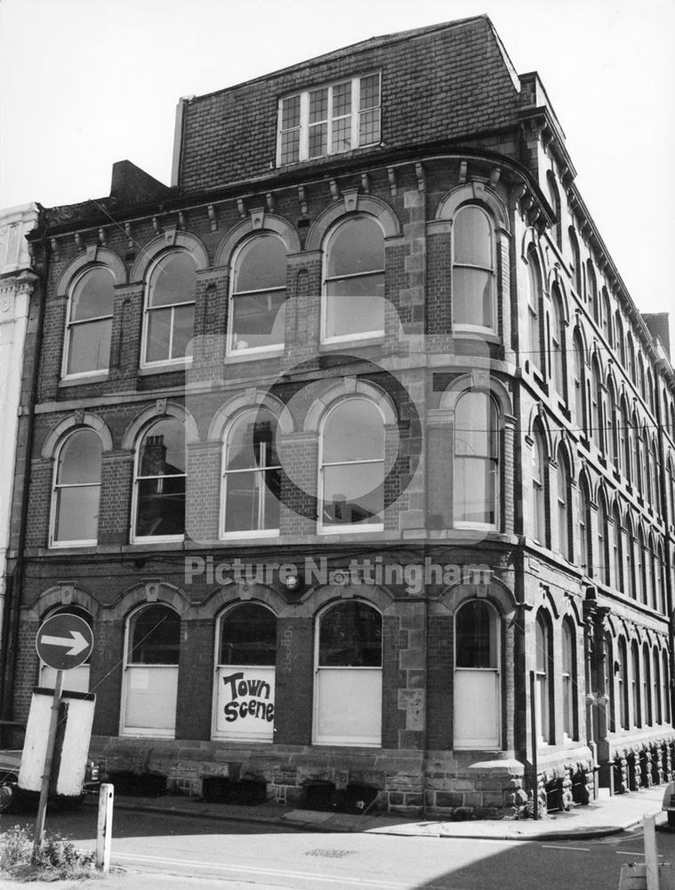 Junction of Broadway and St Mary's Gate, Nottingham, c 1980