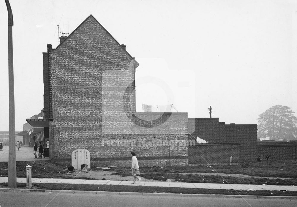 Shops on Varney Road from Southchurch Drive, Clifton, Nottingham, 1962