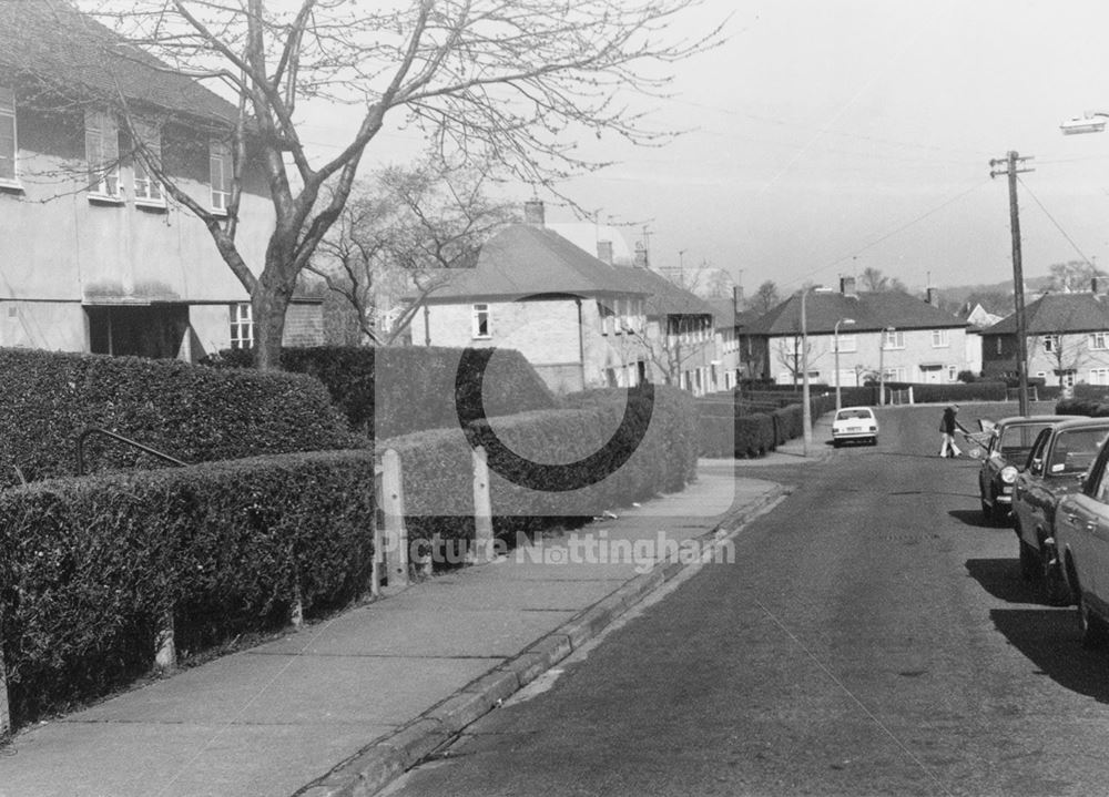 Shelley Avenue Looking North, Clifton, Nottingham, c 1975