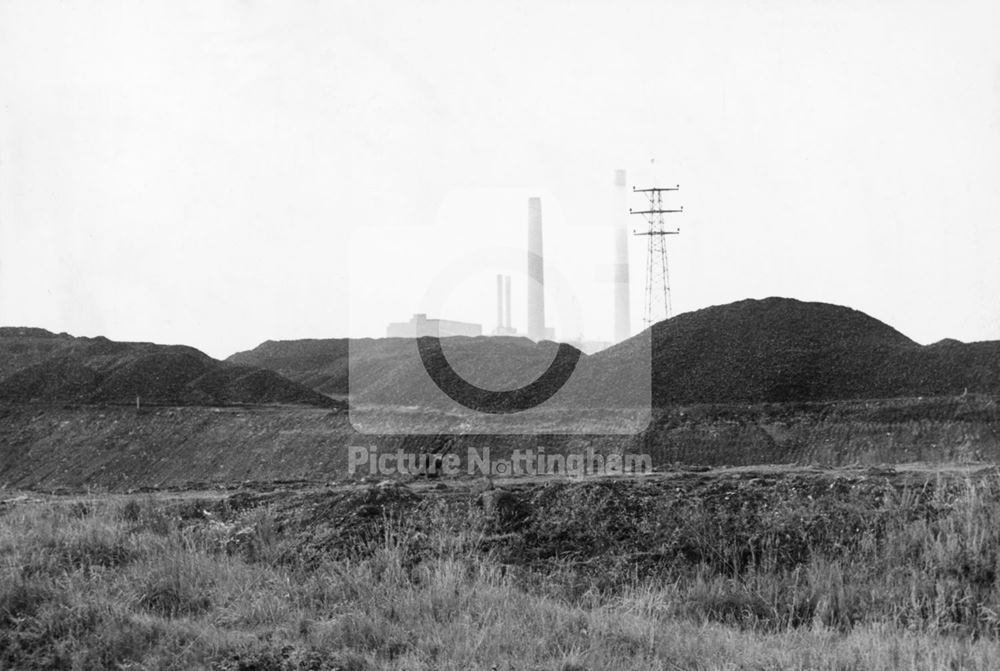 Clifton Colliery and the River Trent, from Wilford, Nottingham, c 1970