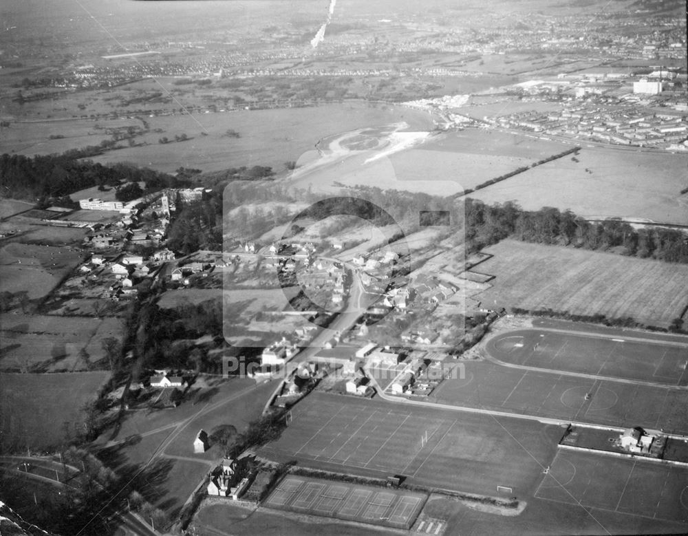 Aerial View of Looking West, Clifton Village, Nottingham, c 1965