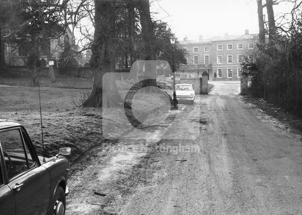 Clifton Hall and St. Mary's Church, Clifton Hall Drive, Clifton Village, Nottingham, c 1969