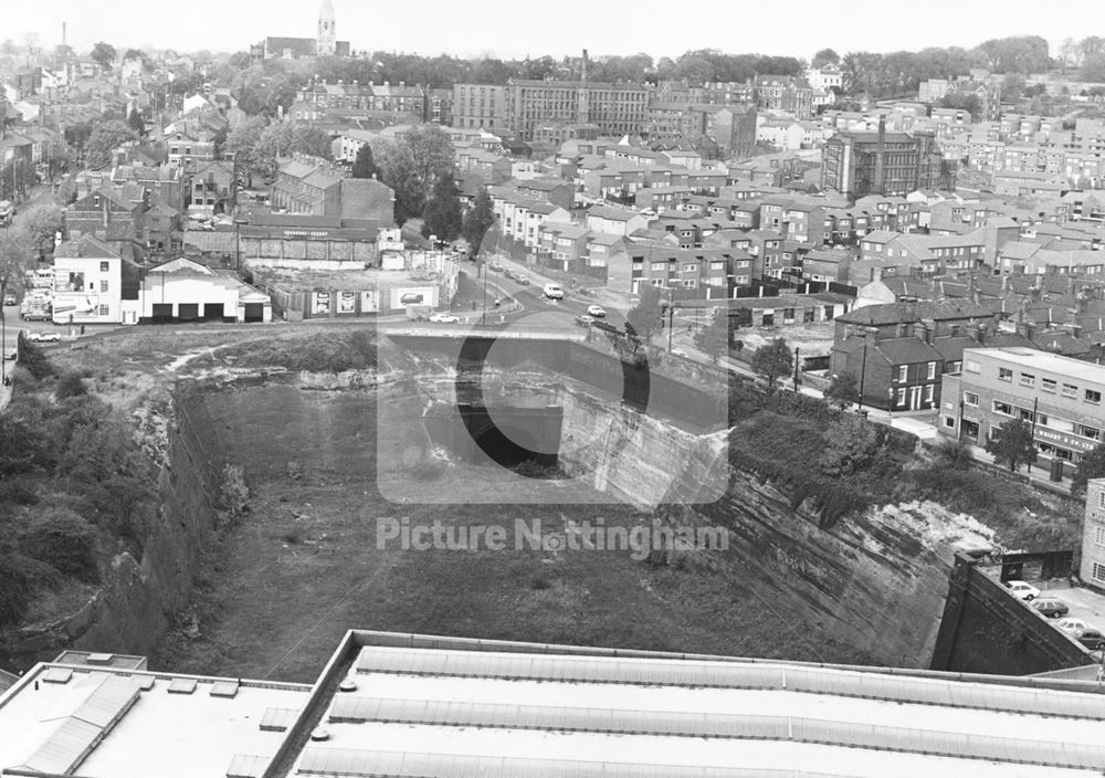 High-Level View of Huntingdon Street, Nottingham, c 1970s