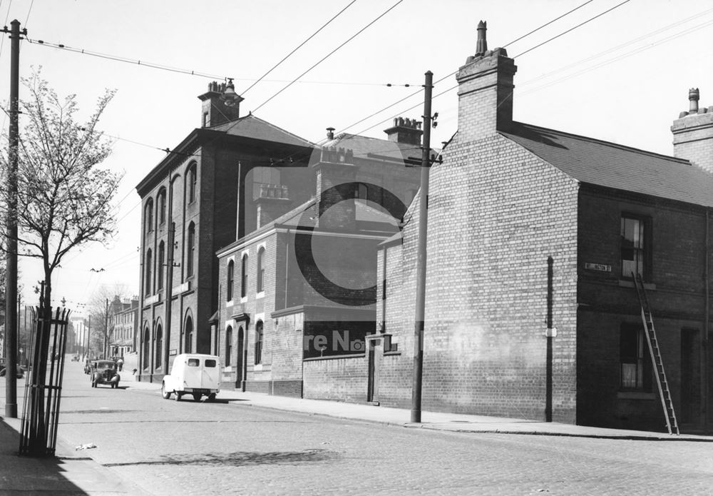 Huntingdon Street Looking North from Wellington Street, Nottingham, 1950