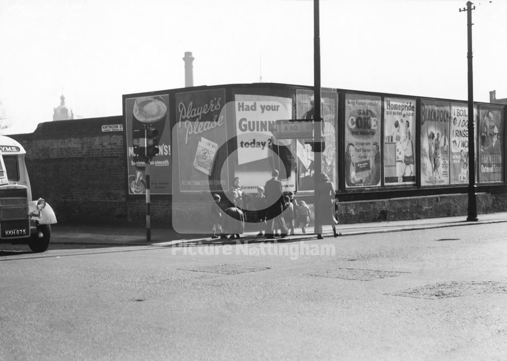 Huntingdon Street at Woodborough Road Junction, Nottingham, 1953