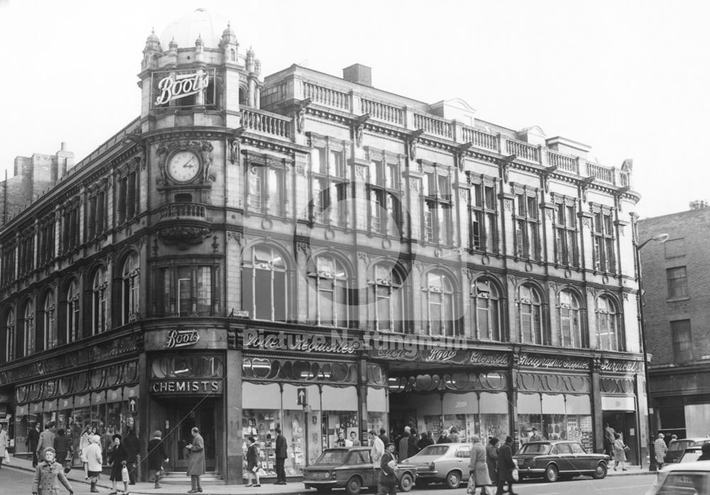 Boots Department Store, High Street, Nottingham, c 1970