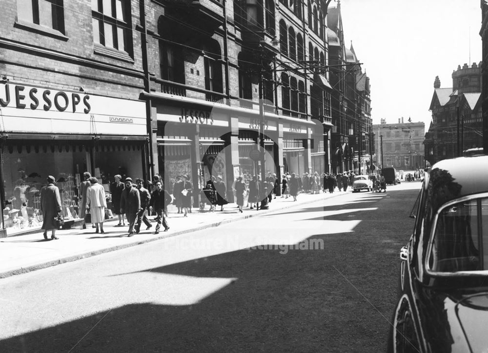 View Towards Old Market Square, King Street, Nottingham, 1957