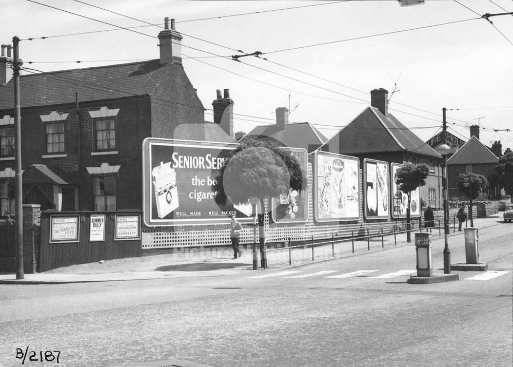 lkeston Road at Junction with St. Peter's Street (left), Radford, Nottingham, 1959