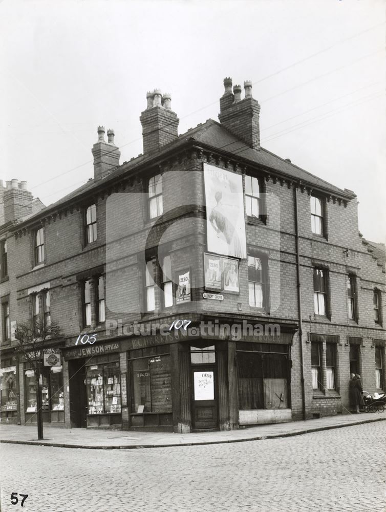 103-107 Ilkeston Road at Albert Grove, Radford, Nottingham, 1949